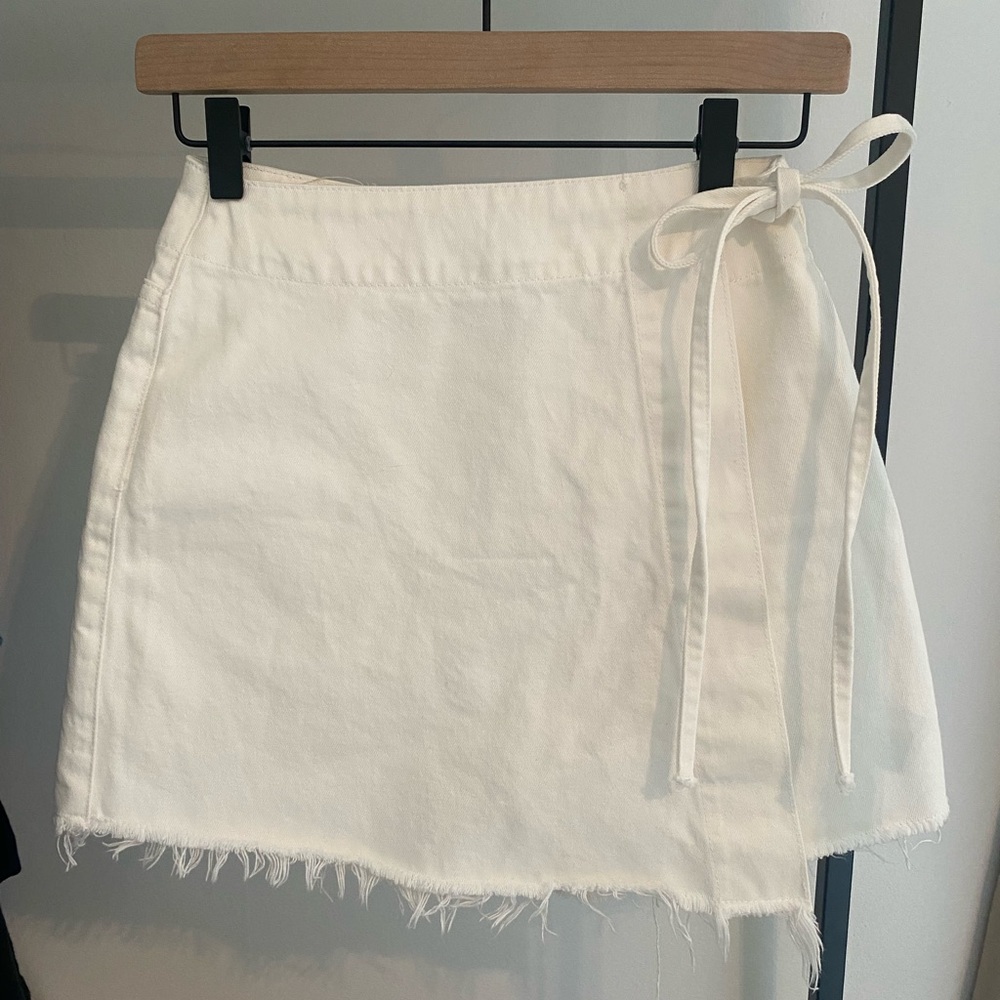 Princess Polly Cream Skirt with Tie Detail
